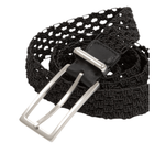 Bottega Veneta Macramé Woven Belt, Black - Sunset Boutique
