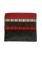 Bottega Veneta Nappa/Ostrich Multicolor Leather Bifold Wallet - Sunset Boutique