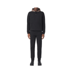 Burberry Signature Check - Pattern Paneled Track Pants, Black, Size Small - Sunset Boutique