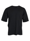 Dolce & Gabbana Mens Black Leather Crown Logo T-shirt - Sunset Boutique