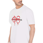 Dolce & Gabbana White Sfera Ebbasta T-Shirt, Size Small - Sunset Boutique