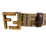 Fendi Chestnut Brown FF Jacquard fabric belt - Sunset Boutique