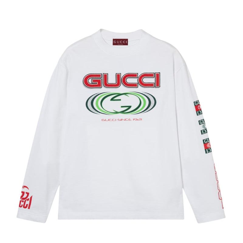 Gucci Cotton jerseyT-shirt with Gucci print - Sunset Boutique