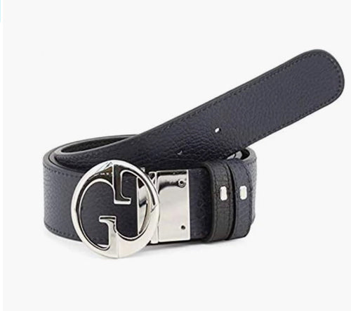 GUCCI GG Interlocking Buckle Reversible Black/Navy - Sunset Boutique