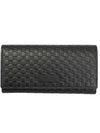 Gucci Microguccissima Leather Long Wallet, Black - Sunset Boutique