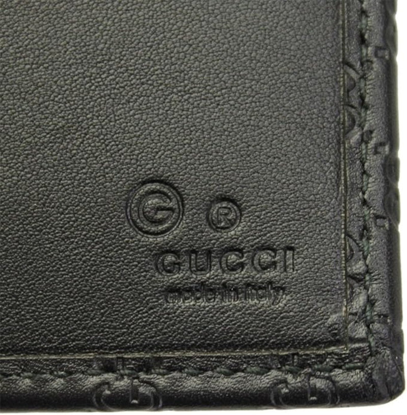 Gucci Microguccissima Leather Long Wallet, Black - Sunset Boutique