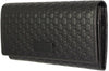 Gucci Microguccissima Leather Long Wallet, Black - Sunset Boutique
