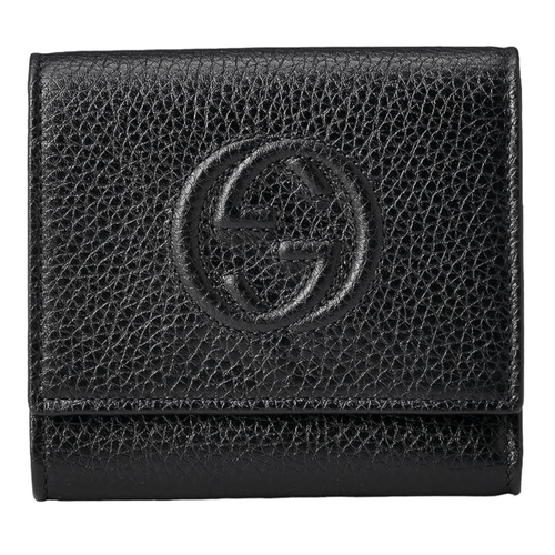 Gucci Soho Small Flap Wallet, Black - Sunset Boutique