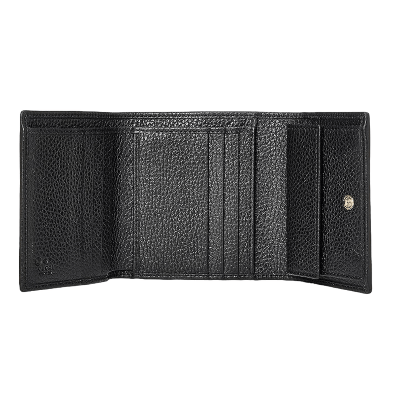 Gucci Soho Small Flap Wallet, Black - Sunset Boutique