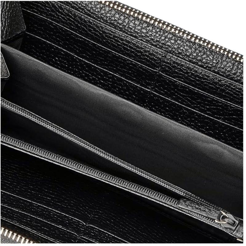 Gucci Soho Zip - Around Long Wallet, Black - Sunset Boutique