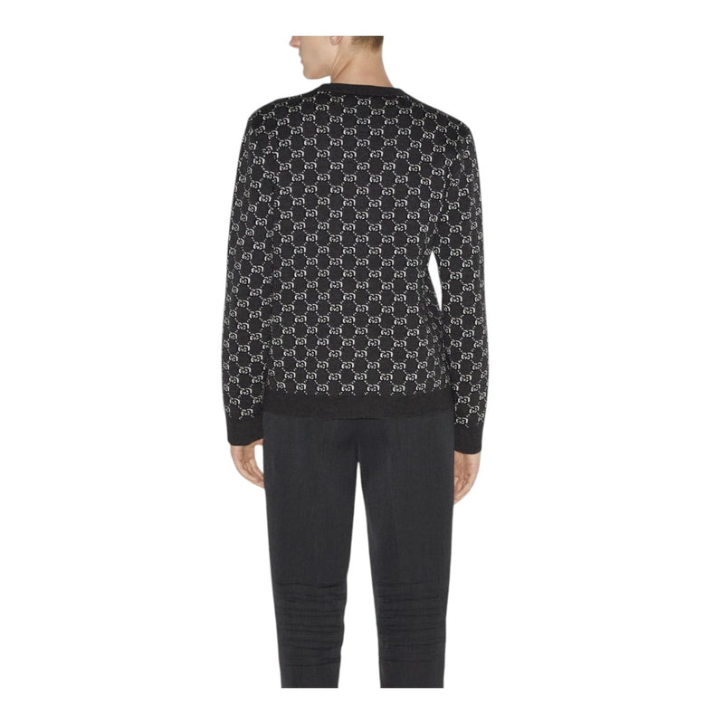 Gucci Wool jacquard sweater with GG Shadow - Sunset Boutique
