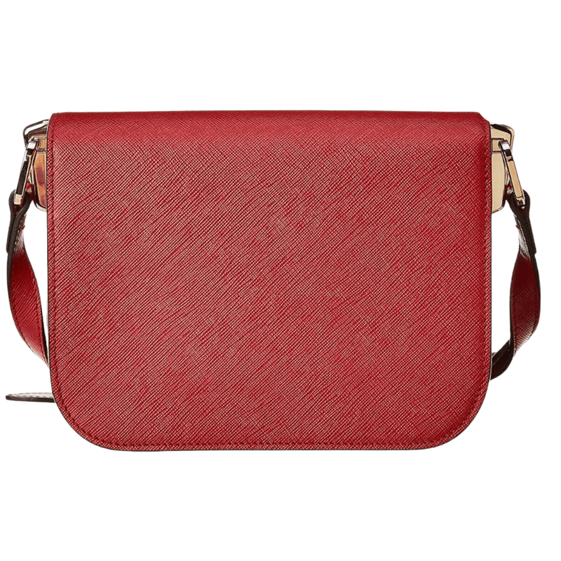 Prada 1BD217 Crossbody Bag Saffiano Leather, Fire Red - Sunset Boutique