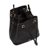 Prada 1BE032 Saffiano Leather Bucket Bag, Black - Sunset Boutique