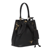 Prada 1BE032 Saffiano Leather Bucket Bag, Black - Sunset Boutique