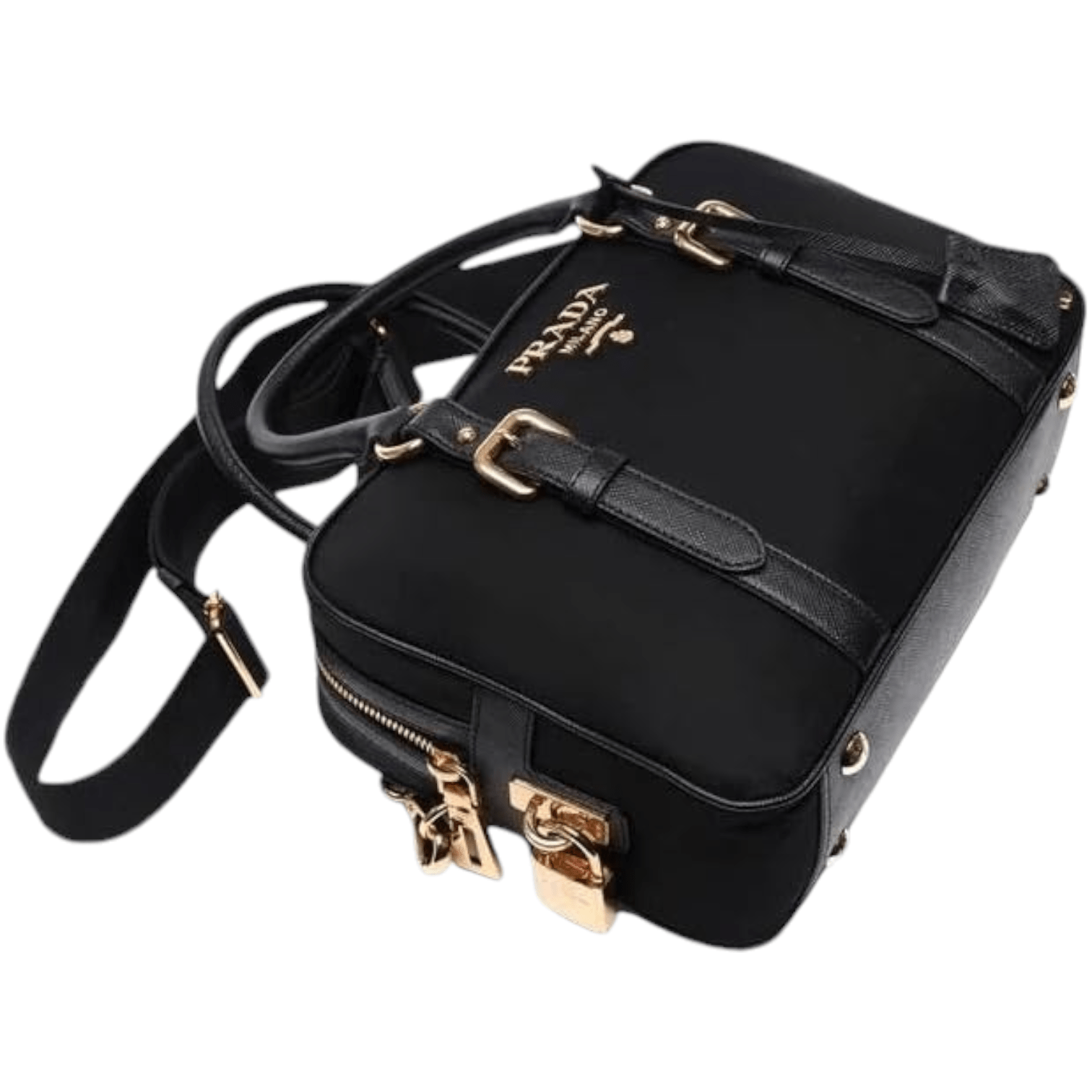 Prada Nylon Bauletto Satchel Bag, Black – Sunset Boutique Prada Nylon Bauletto Satchel Bag, Black – Sunset Boutique