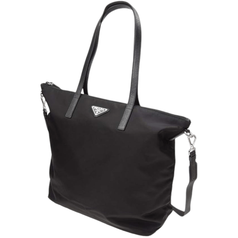 Prada Nylon Shopper Tote, Black - Sunset Boutique