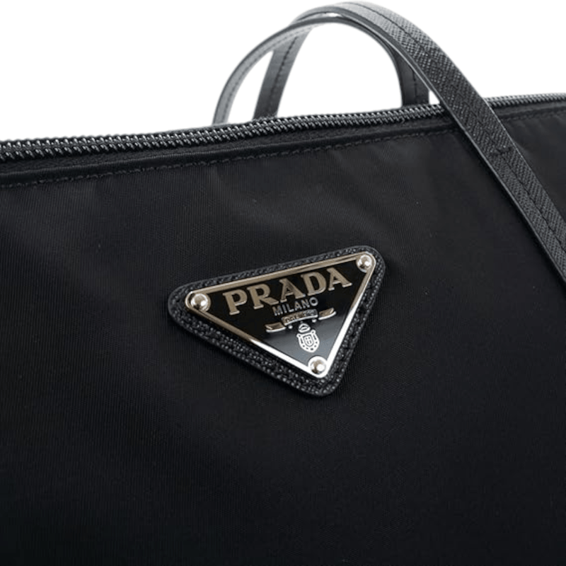 Prada Nylon Shopper Tote, Black - Sunset Boutique