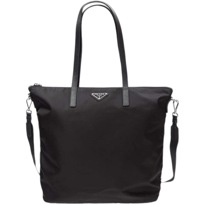 Prada Nylon Shopper Tote, Black - Sunset Boutique