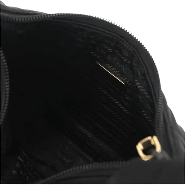 Prada Quilted Fabric Hobo Shoulder Bag, Black – Sunset Boutique