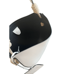 Prada Shoulder Bag Vitello Lux Leather, White/Black - Sunset Boutique