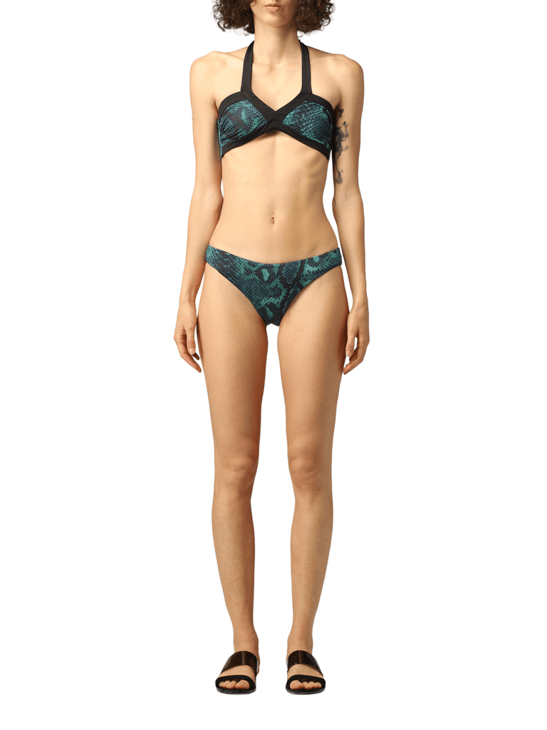 Roberto Cavalli Blue & Greeen Bikini Set, Blue, Size Large - Sunset Boutique