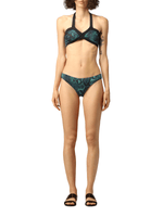 Roberto Cavalli Blue & Greeen Bikini Set, Blue, Size Large - Sunset Boutique