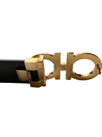 Salvatore Ferragamo Reversible/Adjustable Belt Polished Gold Buckle - Sunset Boutique