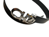 Salvatore Ferragamo Reversible/Adjustable Belt Polished Silver Buckle - Sunset Boutique