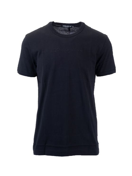 Dolce & Gabbana Crew Neck T-Shirt with Dolce&Gabbana embroidery Size IT 46 (Small) - Premium Apparel & Accessories from Dolce & Gabbana - Just $445! Shop now at Sunset Boutique