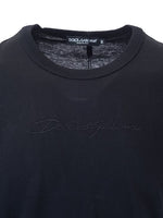Dolce & Gabbana Crew Neck T-Shirt with Dolce&Gabbana embroidery Size IT 46 (Small)