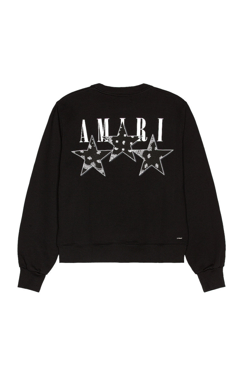 Amiri Black Bandana Stars Sweatshirt - Premium Sweatshirts from Amiri - Just $595! Shop now at Sunset Boutique