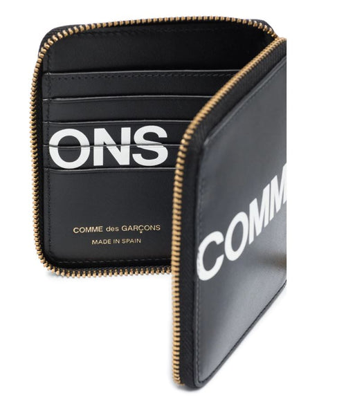 Comme Des Garçons Wallet logo-print zip-fastening wallet
