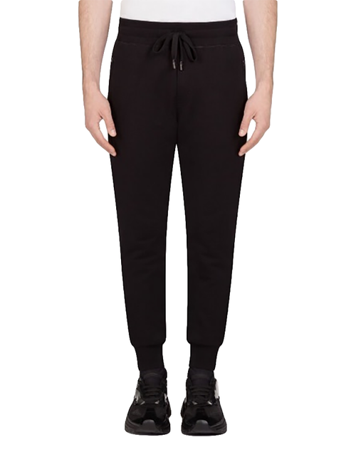 Dolce & Gabbana Black Plaque Track Pants - Premium Track pants from Dolce & Gabbana - Just $395! Shop now at Sunset Boutique