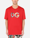 Dolce & Gabbana Mens Red Patch Logo T-shirt - Premium T-shirts from Dolce & Gabbana - Just $345! Shop now at Sunset Boutique
