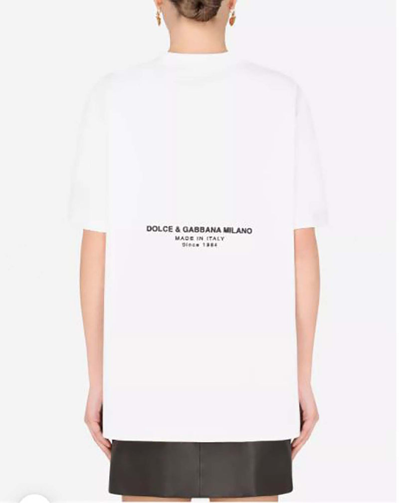 Dolce & Gabbana Unisex White Sfera Ebbasta T-Shirt – Sunset Boutique