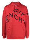 Givenchy Refracted logo-print cotton hoodie, Red - Premium Men's Hoodie from Givenchy - Just $795! Shop now at Sunset Boutique