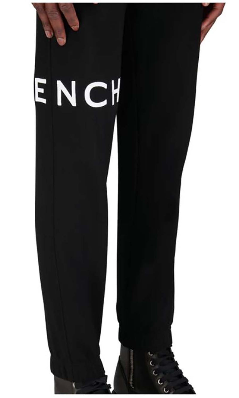 Celine Embroidered Cotton Track Pants Grey/Black for Women