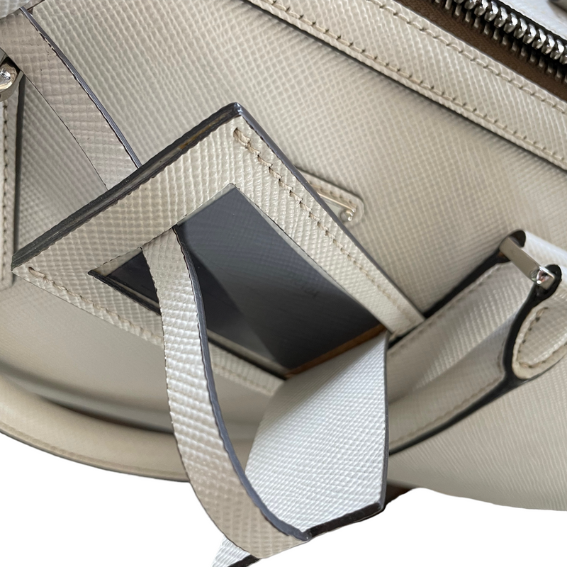Prada Saffiano Leather Travel Bag, Ivory