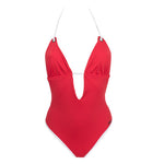 Karl Lagerfeld Ladies Plunging One-Piece Swimsuit - Premium Swimwear from Karl Lagerfeld - Just $89! Shop now at Sunset Boutique