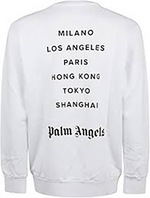 Palm Angels Los Angeles Sprayed White Sweatshirt - Premium SWEATSHIRT from PALM ANGELS - Just $295! Shop now at Sunset Boutique