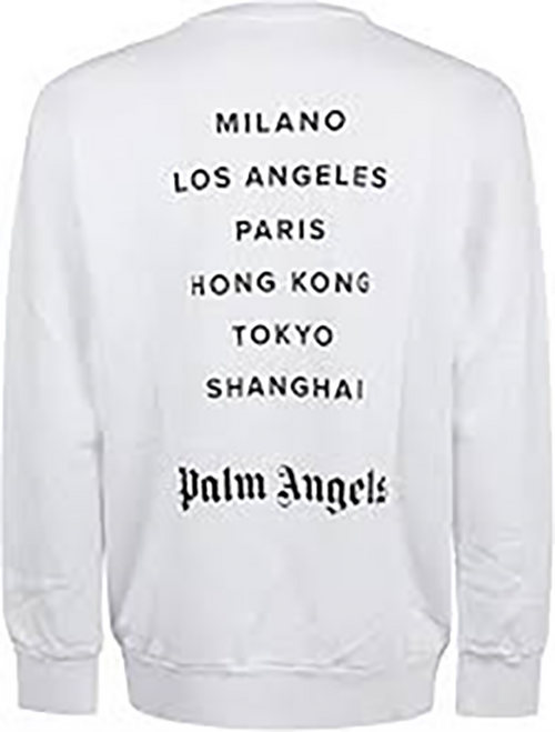 Palm Angels Los Angeles Sprayed White Sweatshirt - Premium SWEATSHIRT from PALM ANGELS - Just $295! Shop now at Sunset Boutique
