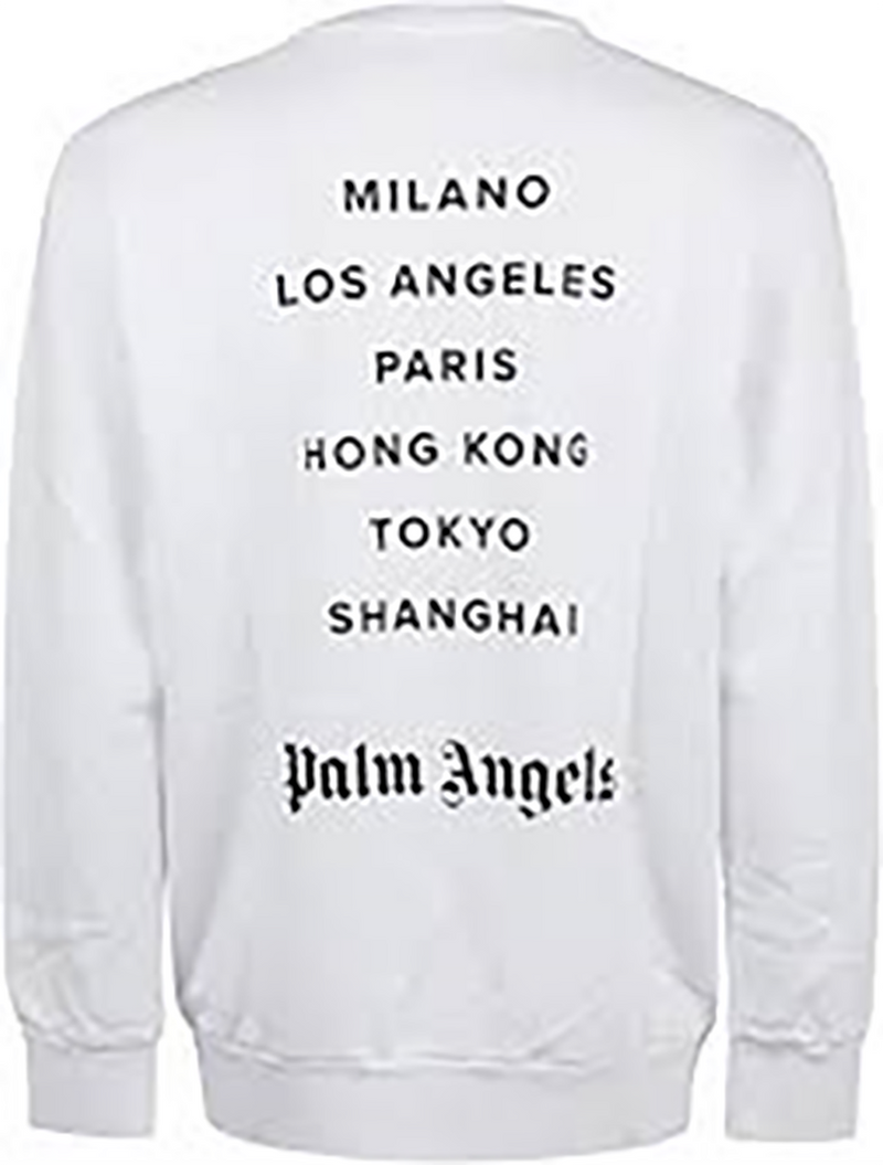 Palm Angels Los Angeles Sprayed White Sweatshirt