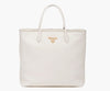 Prada Leather Shoulder/Shopping bag, White (Bianco S) - Premium Bags Shoulder bags from Prada - Just $2195! Shop now at Sunset Boutique