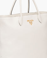 Prada Leather Shoulder/Shopping bag, White (Bianco S) - Premium Bags Shoulder bags from Prada - Just $2195! Shop now at Sunset Boutique