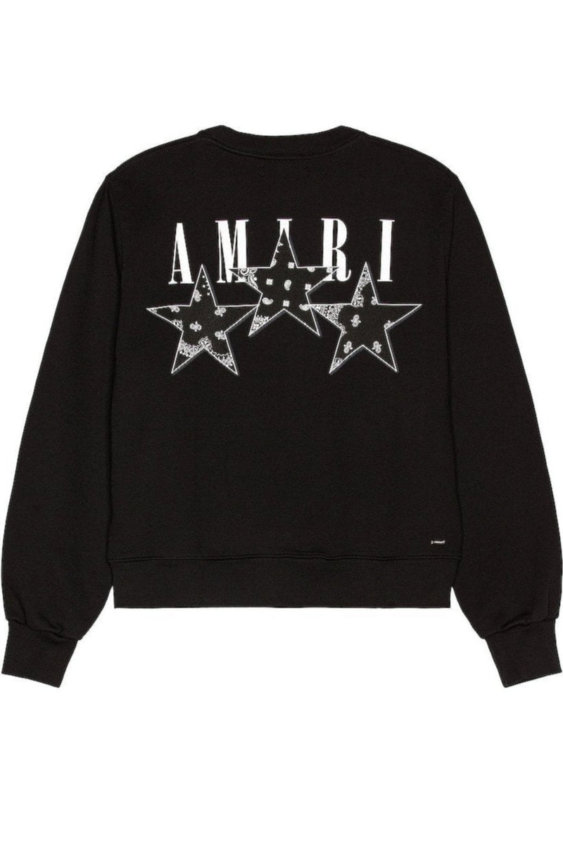 Amiri Black Bandana Stars Sweatshirt - Sunset Boutique