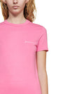 JACQUEMUS Logo Embroidery T-Shirt in Pink - Premium  from Sunset Boutique - Just $145! Shop now at Sunset Boutique