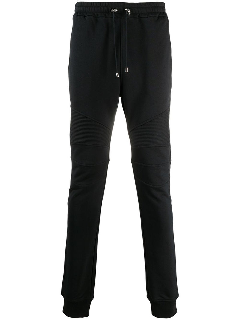 BALMAIN Skinny-Fit Ribbed Cotton-Jersey Sweatpants