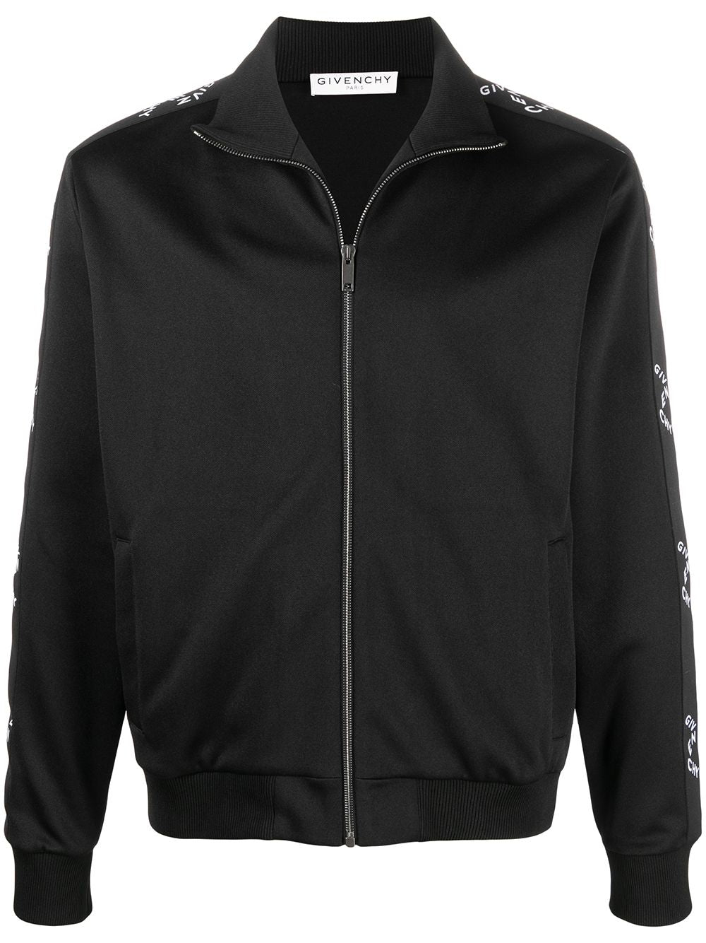 GIVENCHY ジャケット ブラック系 Made In Italy Men's Givenchy Black Leather Zip Detail Bomber Jacket Large