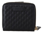 Gucci Black Leather GG Microguccissima French Wallet - Sunset Boutique