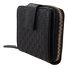 Gucci Black Leather GG Microguccissima French Wallet - Sunset Boutique